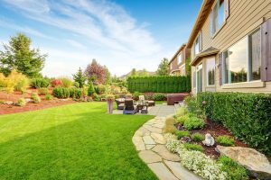 Backyard security in a luxury home's backyard