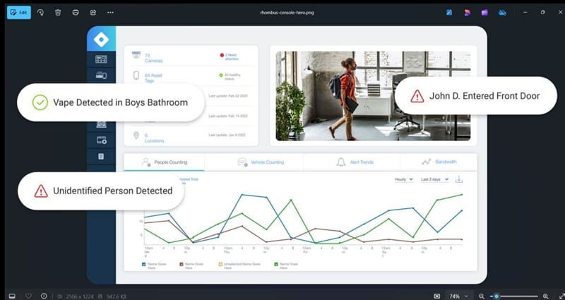 Rhombus cloud managed video security feature